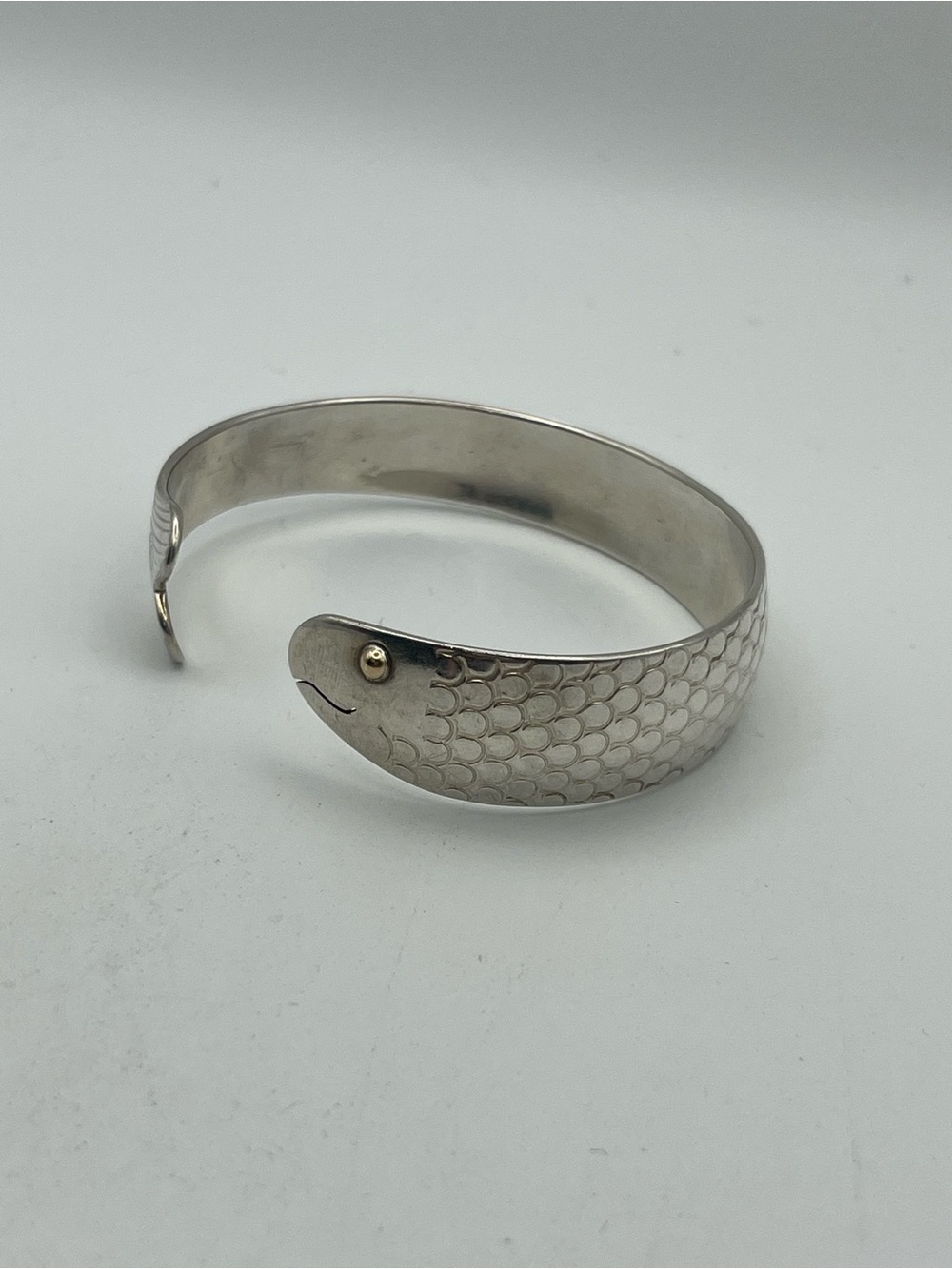 Eden Hand Arts herring cuff bracelet 14k & sterling silver Large Cape Cod - Picture 11 of 16
